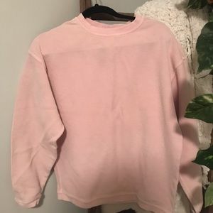 Vintage ribbed baby pink crew neck